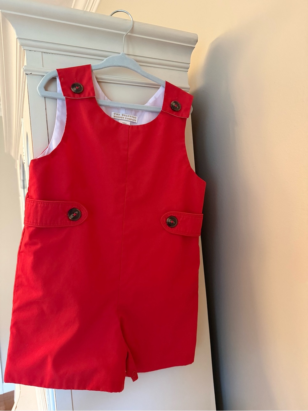 The Beaufort Bonnet Company Red Romper Shortall
